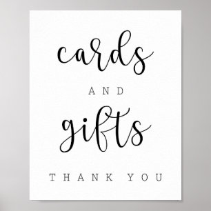 Karte und Geschenkunterschrift Poster