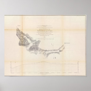 Karte und Profil von Kanada de Las Uvas Poster