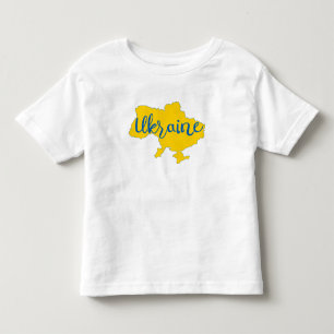 Karte und Schrift der Ukraine Kleinkind T-shirt