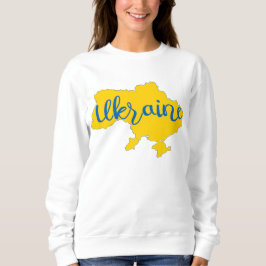Karte und Schrift der Ukraine Sweatshirt