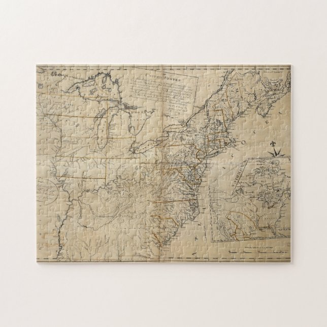 KARTE: USA, 1783 (Horizontal)