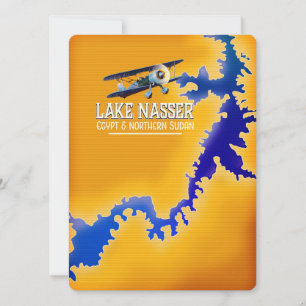Karte vom Nassersee in Ägypten und Sudan