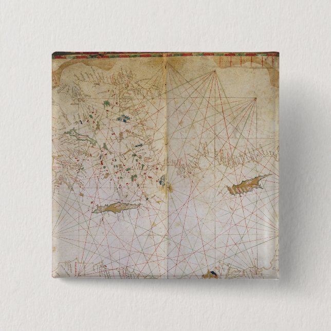 Karte vom Ostmittelmeer Button (Vorderseite)