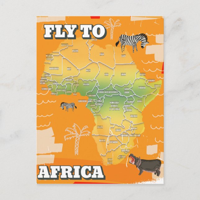Karte von Afrika (Vorderseite)