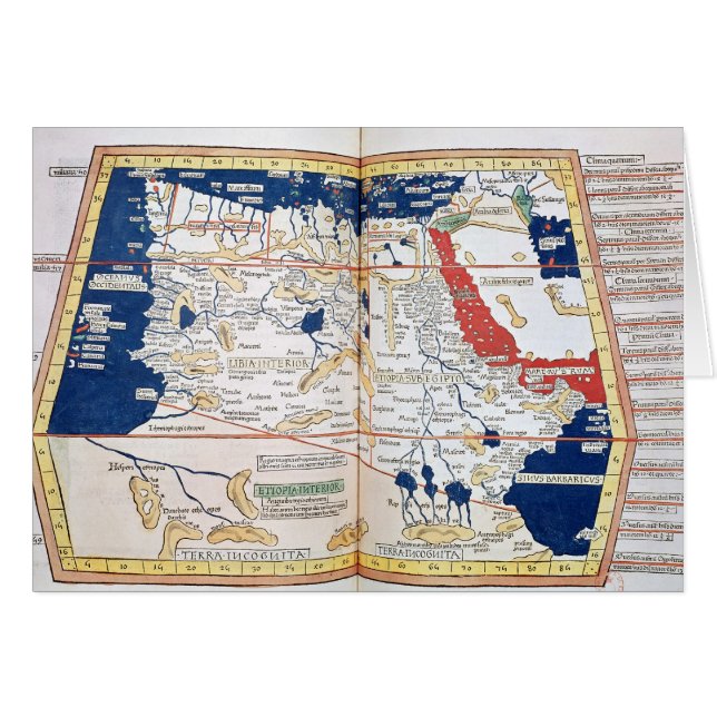 Karte von Afrika (Vorderseite (Horizontal))