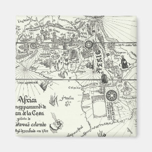 Karte von Afrika 1500 Magnet