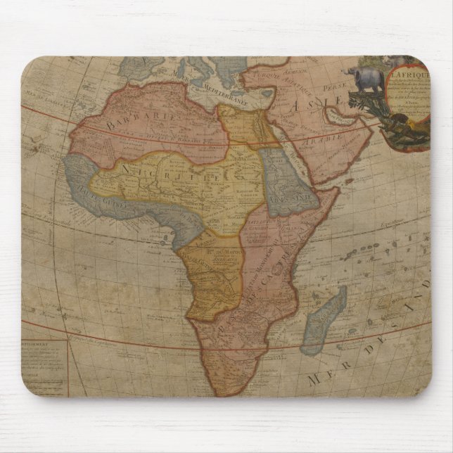 Karte von Afrika | 1700 Mousepad (Vorne)