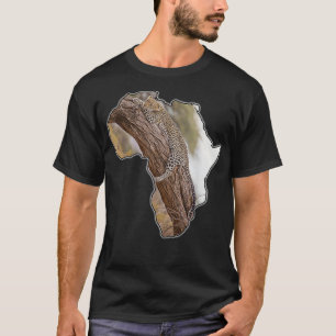 Karte von Afrika Afrikanische Großkatzen Afrikanis T-Shirt