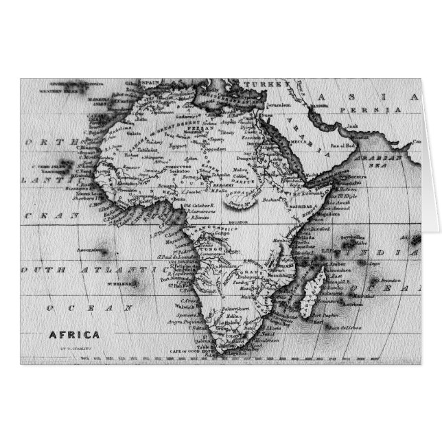 Karte von Afrika | graviert von Thomas Stirling (Vorderseite (Horizontal))