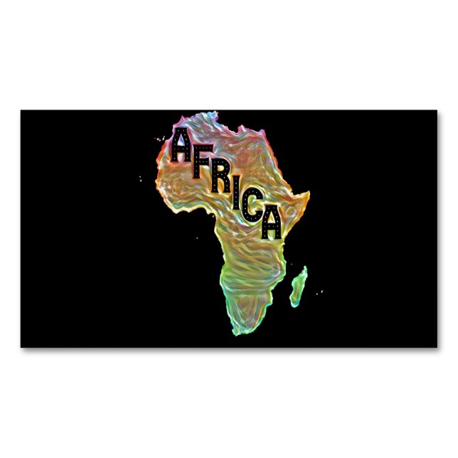 Karte von Afrika mit Retro-Afrika-Geschäftskarten- (Vorderseite)