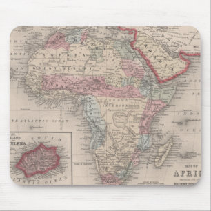 Karte von Afrika mit St. Helena Mousepad