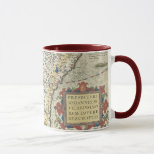 Karte von Afrika und von arabischen Halbinsel Tasse