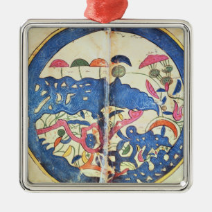 Karte von Ägypten, 1348 Ornament Aus Metall