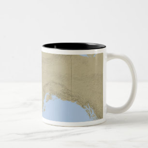 Karte von Alaska 3 Zweifarbige Tasse
