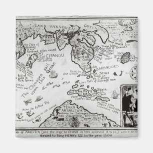 Karte von Amerika und von Richtungen zur China Magnet