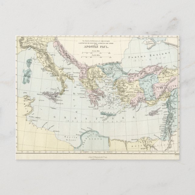 Karte von Apostel Paul's Missionary Journeys (Vorderseite)