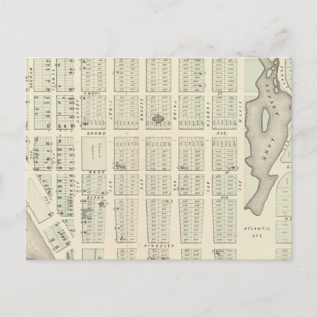 Karte von Asbury Park, Monmouth Landkreis, New Jer (Vorderseite)