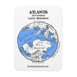 Karte von Atlantis - Untere Hemisphäre - Magnet 2