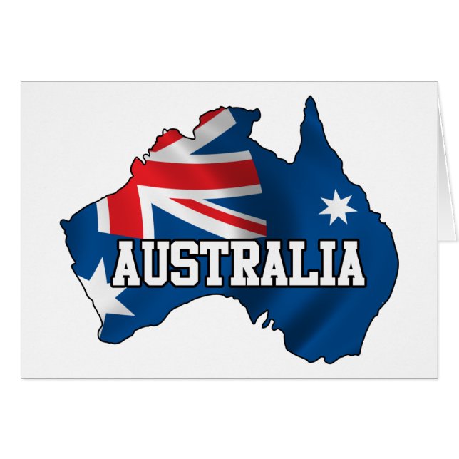 Karte von Australien (Vorderseite (Horizontal))
