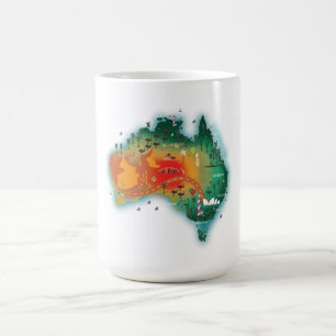 Karte von Australien Kaffeetasse