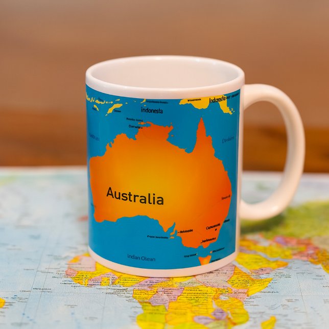 Karte von Australien Kaffeetasse (Von Creator hochgeladen)