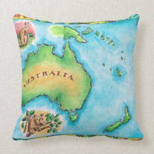 Karte von Australien Kissen