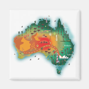 Karte von Australien Magnet