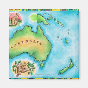 Karte von Australien Magnet