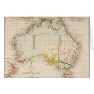 Karte von Australien u. von Neuseeland
