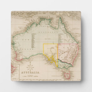 Karte von Australien und Neuseeland Fotoplatte