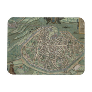 Karte von Avignon, von "Civitates Orbis Terrarum" Magnet