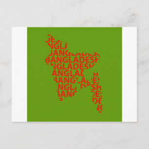 Karte von Bangladesch mit Text