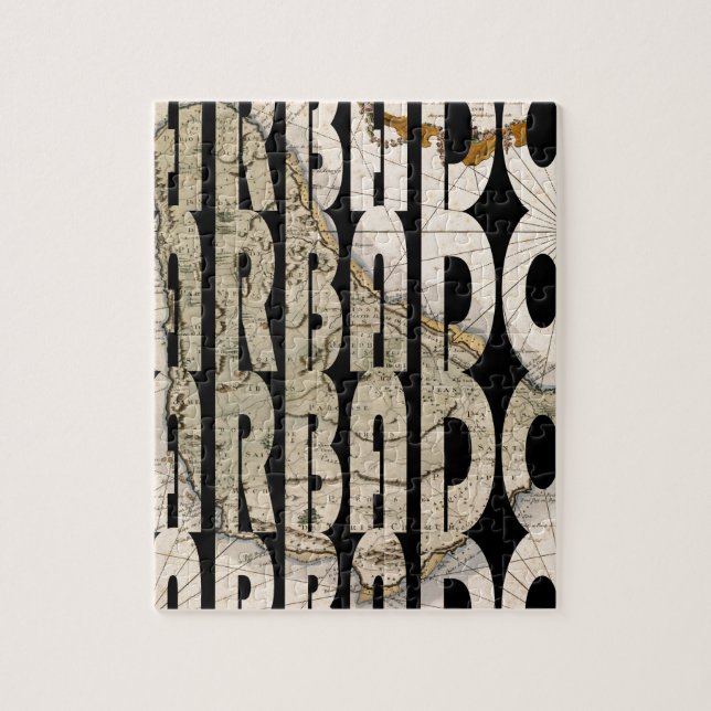 Karte von Barbados 1758 (Vertikal)