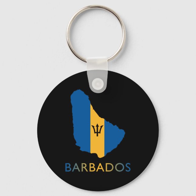 Karte von Barbados Schlüsselanhänger (Vorderseite)