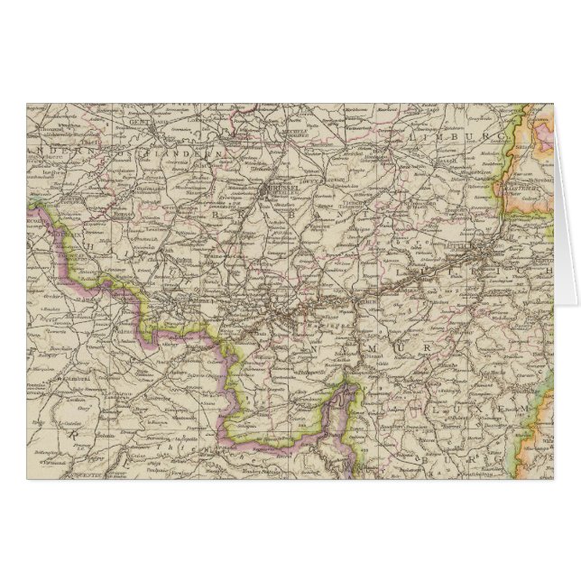 Karte von Belgien und Luxemburg (Vorderseite (Horizontal))