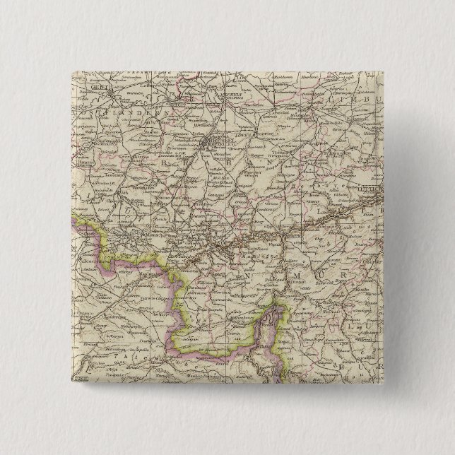 Karte von Belgien und Luxemburg Button (Vorderseite)