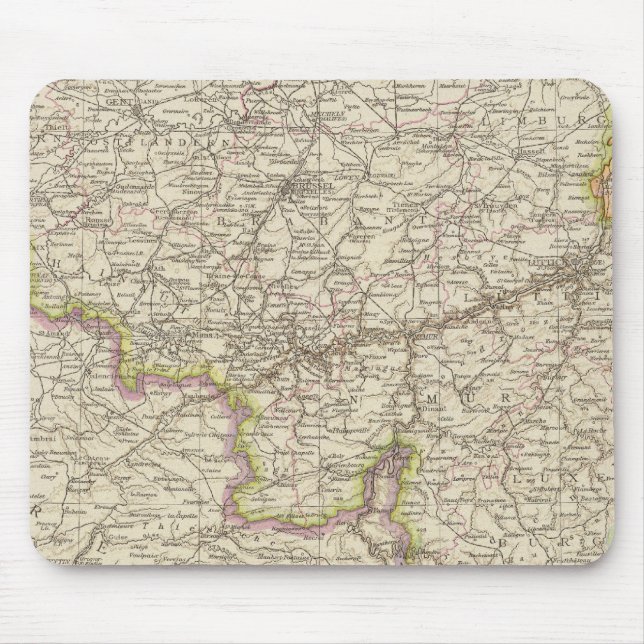 Karte von Belgien und Luxemburg Mousepad (Vorne)