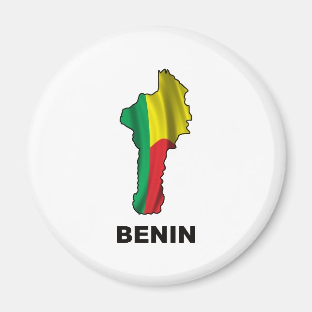 Karte von Benin Magnet (Vorne)