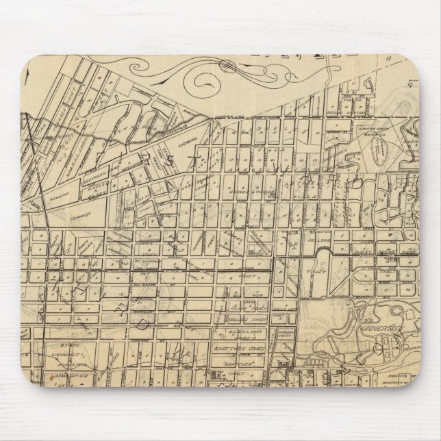 Karte von Berkeley, Kalifornien Mousepad (Vorne)