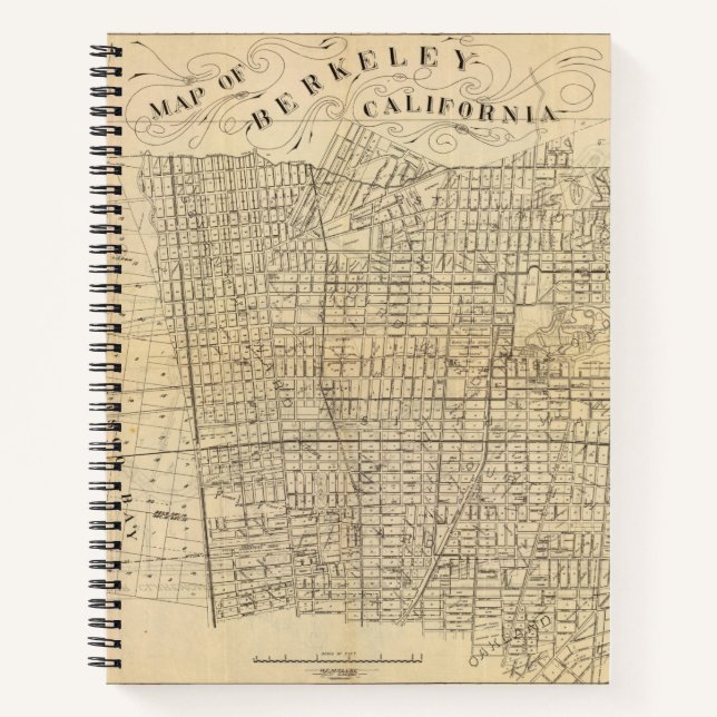 Karte von Berkeley, Kalifornien Notizbuch (Vorderseite)