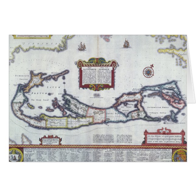 Karte von Bermuda (Vorderseite (Horizontal))