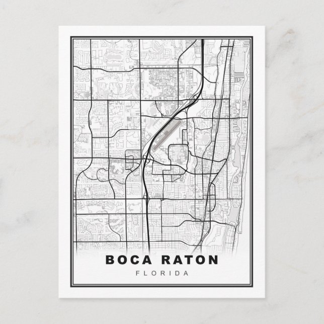 Karte von Boca Raton (Vorderseite)