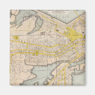 Karte von Boston Magnet