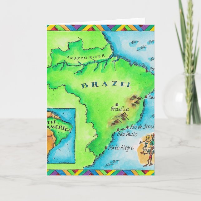Karte von Brasilien (Vorderseite)