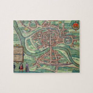Karte von Bristol, von "Civitates Orbis Terrarum"
