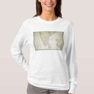 Karte von britischem Südindien, 1872 T-Shirt