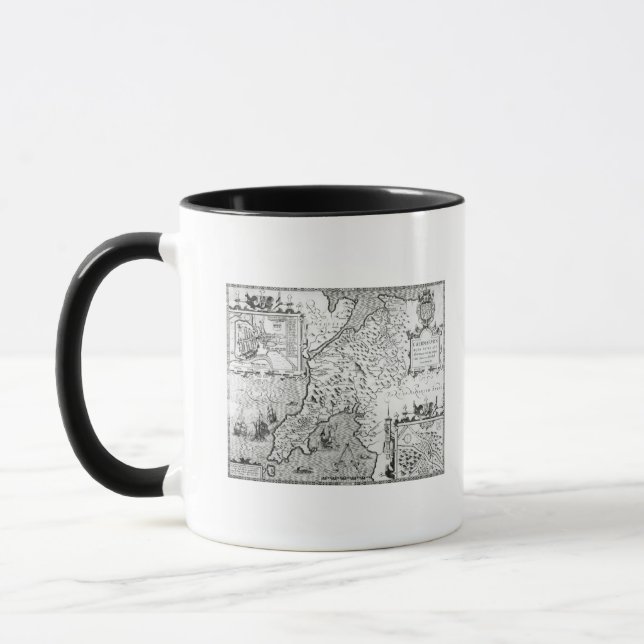 Karte von Caernarvon, 1616 Tasse (Links)