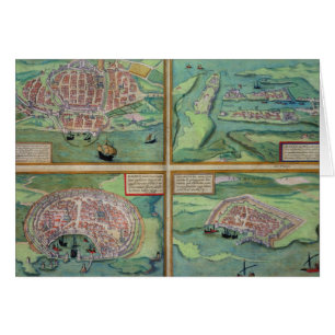 Karte von Calais, von Malta, von Rhodos und von