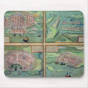 Karte von Calais, von Malta, von Rhodos und von Mousepad