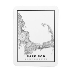 Karte von Cape Cod Magnet